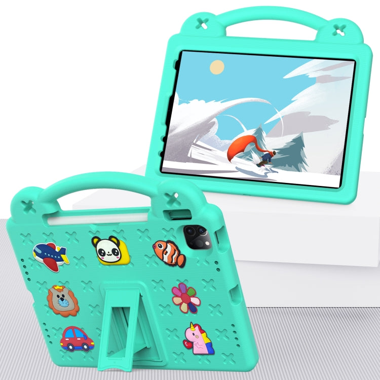 For iPad Air 11 2024 Handle Kickstand Children EVA Shockproof Tablet Case(Mint Green) - iPad Air 11 2024 Cases by PMC Jewellery | Online Shopping South Africa | PMC Jewellery | Buy Now Pay Later Mobicred