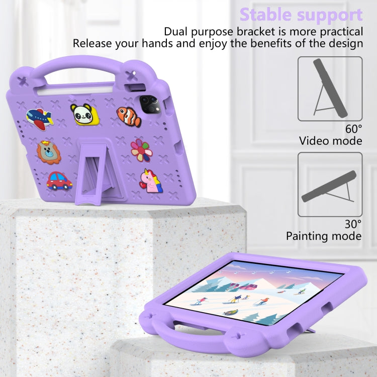 For iPad Air 11 2024 Handle Kickstand Children EVA Shockproof Tablet Case(Light Purple) - iPad Air 11 2024 Cases by PMC Jewellery | Online Shopping South Africa | PMC Jewellery | Buy Now Pay Later Mobicred