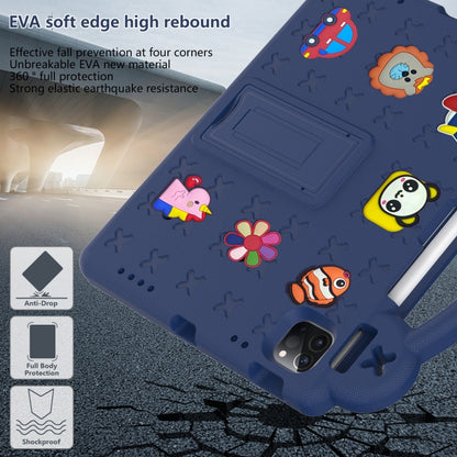 For iPad Air 11 2024 Handle Kickstand Children EVA Shockproof Tablet Case(Navy Blue) - iPad Air 11 2024 Cases by PMC Jewellery | Online Shopping South Africa | PMC Jewellery | Buy Now Pay Later Mobicred