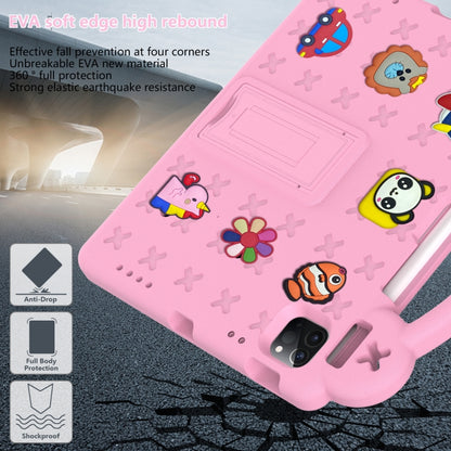 For  iPad Pro 11 2024 Handle Kickstand Children EVA Shockproof Tablet Case(Pink) - iPad Pro 11 2024 Cases by PMC Jewellery | Online Shopping South Africa | PMC Jewellery | Buy Now Pay Later Mobicred