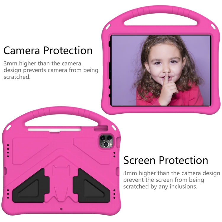 For iPad Pro 11 2024 EVA Shockproof Tablet Case with Holder(RoseRed) - iPad Pro 11 2024 Cases by PMC Jewellery | Online Shopping South Africa | PMC Jewellery | Buy Now Pay Later Mobicred