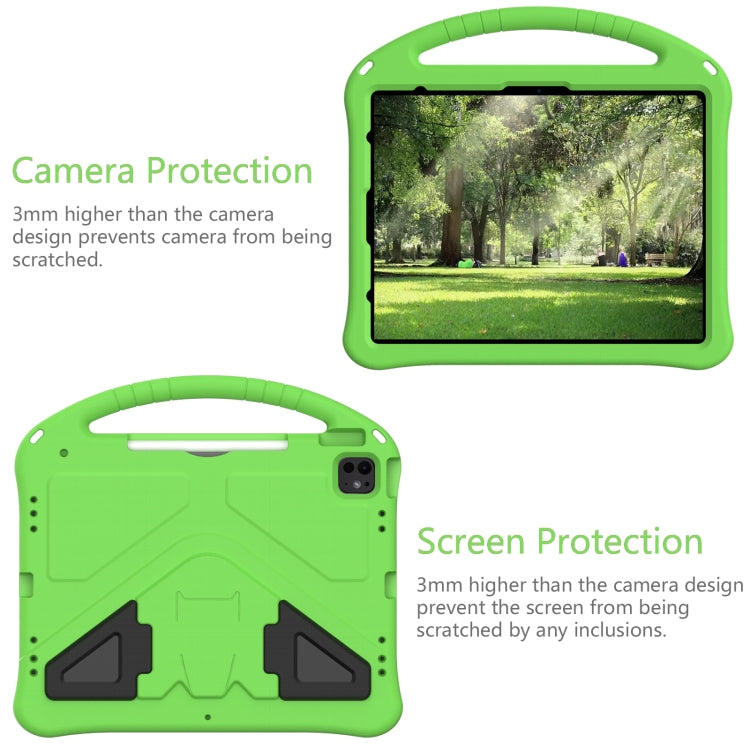 For iPad Air 13 2024 EVA Shockproof Tablet Case with Holder(Green) - iPad Air 13 2024 Cases by PMC Jewellery | Online Shopping South Africa | PMC Jewellery | Buy Now Pay Later Mobicred