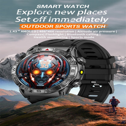 KC80 1.43 inch Color Screen Smart Watch, Support AI Voice Assistant / Bluetooth Call(Camouflage Orange) - Smart Watches by PMC Jewellery | Online Shopping South Africa | PMC Jewellery | Buy Now Pay Later Mobicred