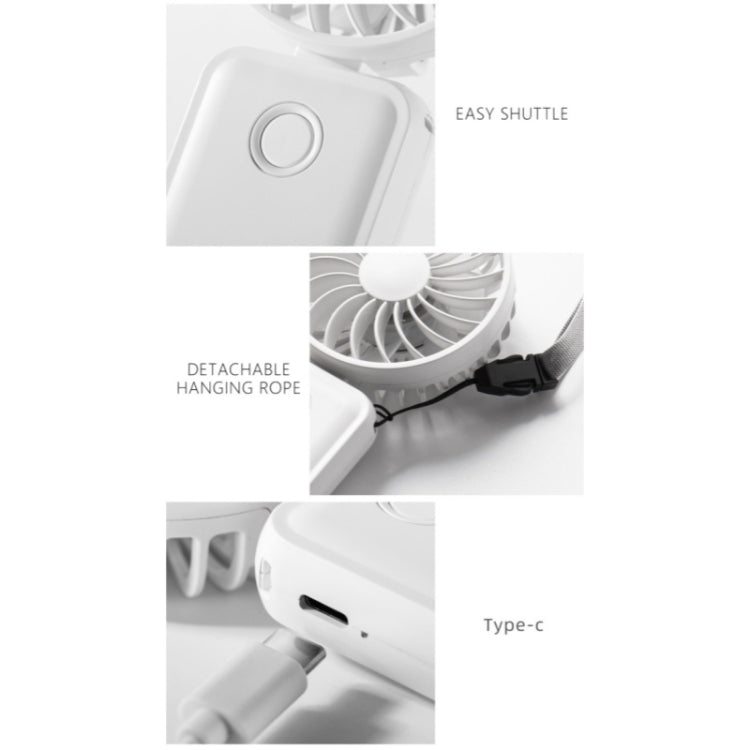 F458 With Neck Rope Summer 3 Speeds Adjustable Foldable Mini Handheld Fan(Purple) - Electric Fans by PMC TechLife | Online Shopping South Africa | PMC TechLife | Buy Now Pay Later Mobicred