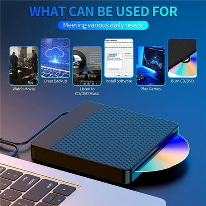 X001 USB 3.0+Type-C Disc Player External Optical Drive CD / DVD Burner Reader - Rewritable Drive by PMC Jewellery | Online Shopping South Africa | PMC Jewellery | Buy Now Pay Later Mobicred