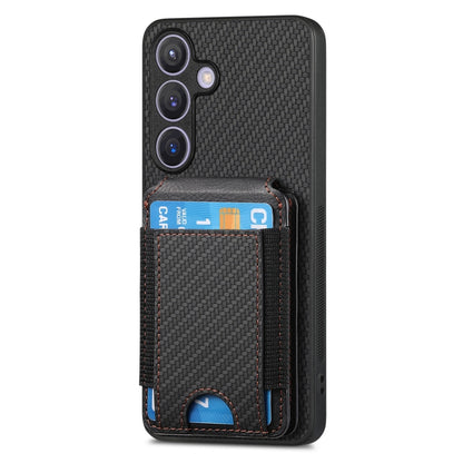 For Samsung Galaxy S24+ 5G Carbon Fiber Vertical Flip Wallet Stand Phone Case(Black) - Galaxy S24+ 5G Cases by PMC Jewellery | Online Shopping South Africa | PMC Jewellery | Buy Now Pay Later Mobicred