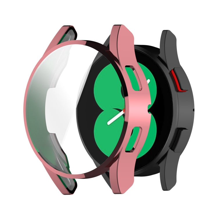 For Samsung Galaxy Watch FE 40mm Full Coverage TPU Electroplated Watch Protective Case(Pink) - Watch Cases by PMC TechLife | Online Shopping South Africa | PMC TechLife | Buy Now Pay Later Mobicred