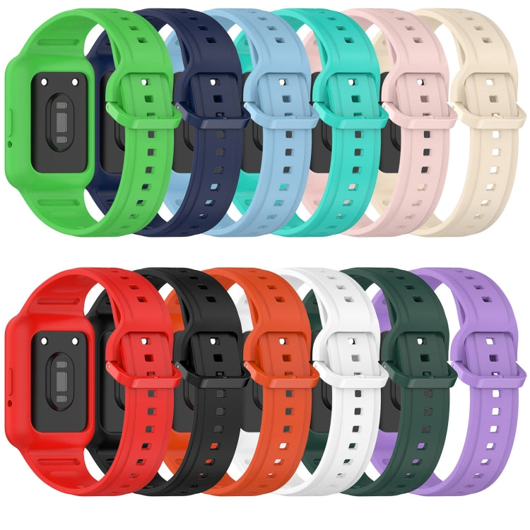 For  Huawei Band 8 NFC Two Color Frame Integrated Silicone Watch Band(Orange) - free shipping - PMc TechLife - Order now!