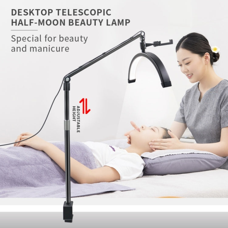 D-M30X 23 inch Half Moon Shape Beauty Manicure Lamp Curved Fill Light, Plug:UK Plug - Selfie Light by PMC Jewellery | Online Shopping South Africa | PMC Jewellery | Buy Now Pay Later Mobicred