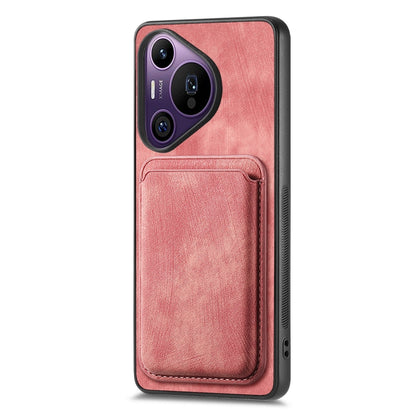 For Huawei Pura 70 Pro+ Retro Leather Card Bag Magnetic Phone Case(Pink) - Huawei Cases by PMC Jewellery | Online Shopping South Africa | PMC Jewellery | Buy Now Pay Later Mobicred