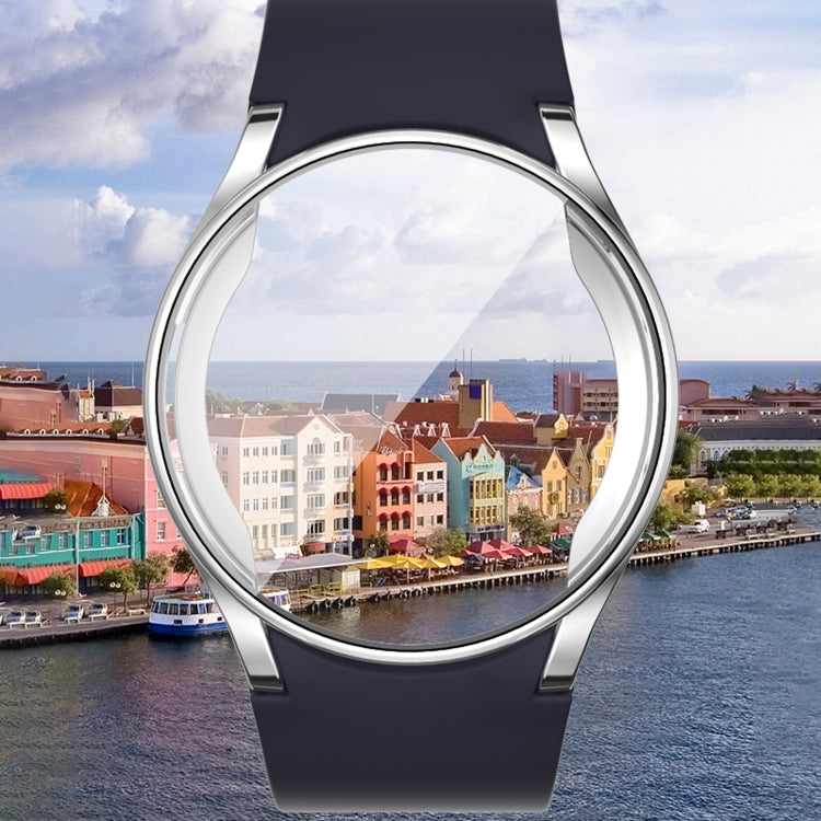 For Samsun Galaxy Watch 7 40mm Full Coverage TPU Electroplated Watch Protective Case(Cyan) - Watch Cases by PMC TechLife | Online Shopping South Africa | PMC TechLife | Buy Now Pay Later Mobicred