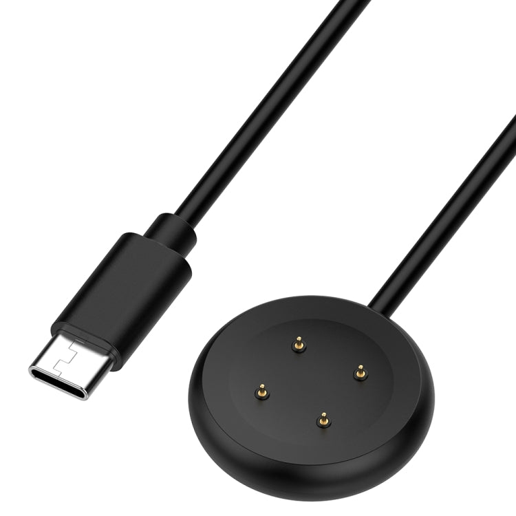 For Fitbit Ace LTE USB-C / Type-C Interface Smart Watch Magnetic Charging Cable(Black) - Charger by PMC Jewellery | Online Shopping South Africa | PMC Jewellery | Buy Now Pay Later Mobicred