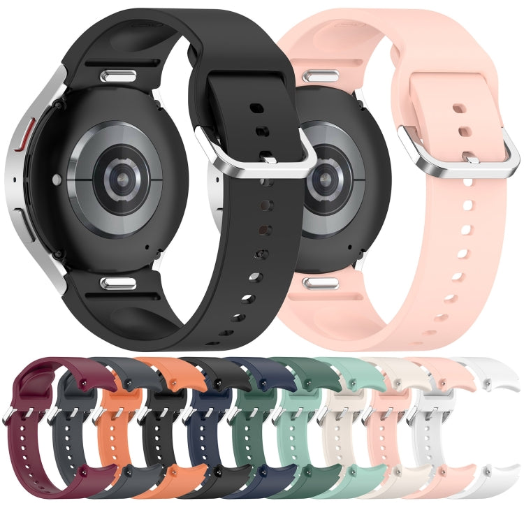 For Samsung Galaxy Watch FE 40mm Solid Color Silver Buckle Quick Release Silicone Watch Band(Wine Red) - free shipping - PMC TechLife - Order now!