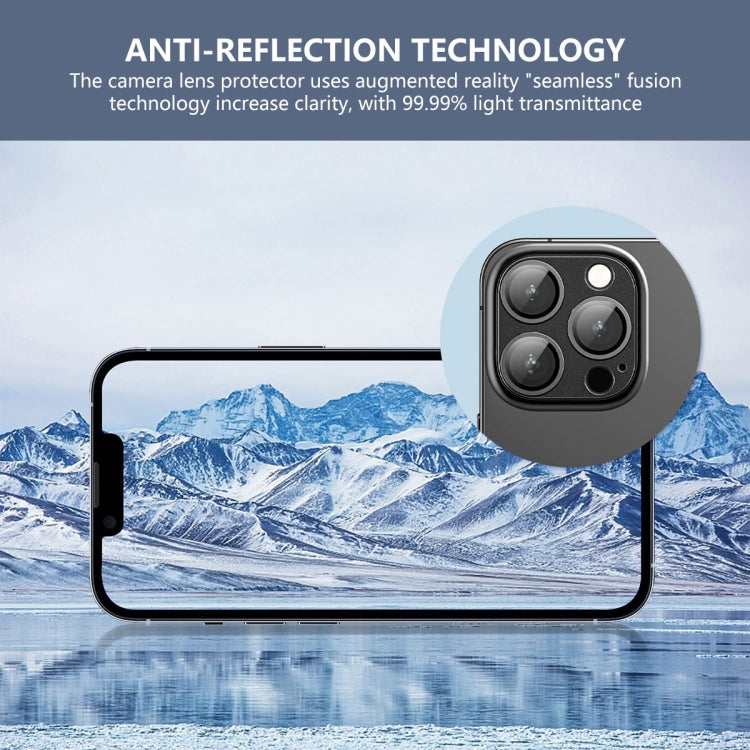 For iPhone 16 / 16 Plus ENKAY Anti-reflection Camera Lens Aluminium Alloy Tempered Glass Film(Light Blue) - iPhone 16 Plus Tempered Glass by ENKAY | Online Shopping South Africa | PMC Jewellery | Buy Now Pay Later Mobicred