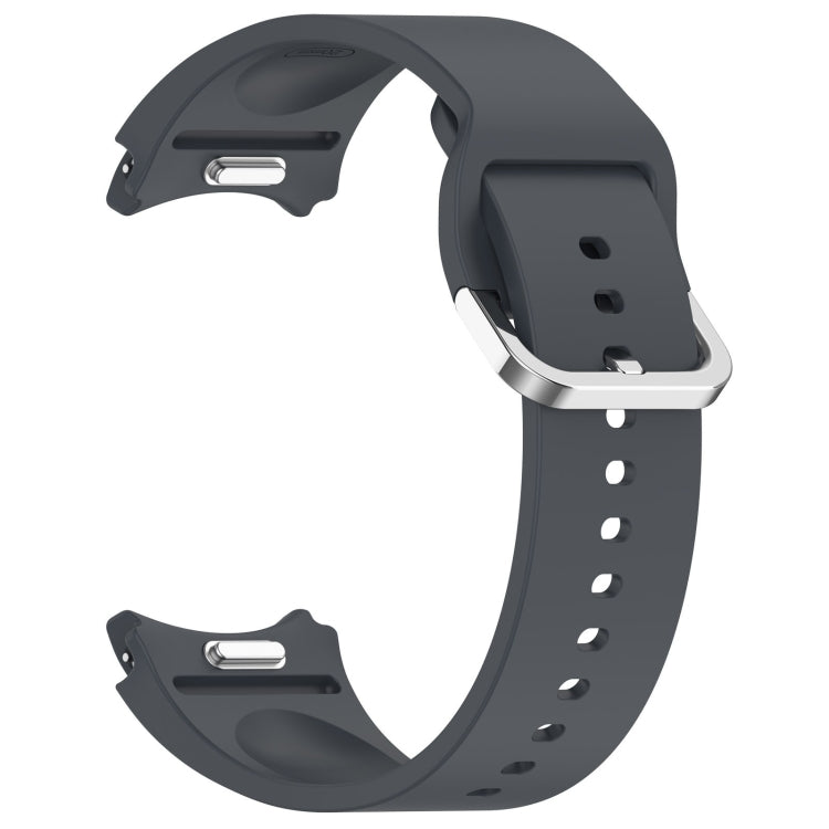 For Samsung Galaxy Watch 6 Classic 47mm Solid Color Silver Buckle Quick Release Silicone Watch Band(Grey) - free shipping - PMC TechLife - Order now!