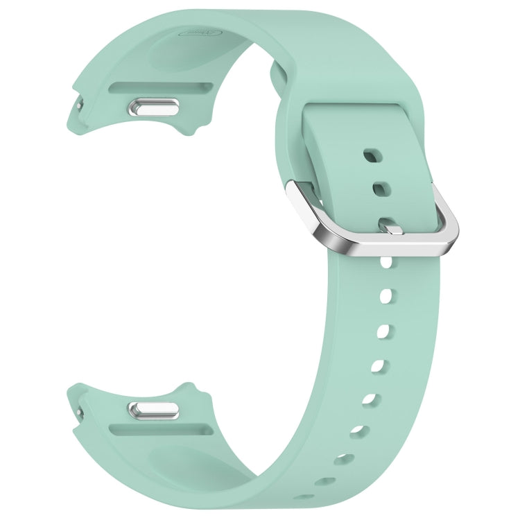 For Samsung Galaxy Watch 7 44mm Solid Color Silver Buckle Quick Release Silicone Watch Band(Teal) - free shipping - PMC TechLife - Order now!