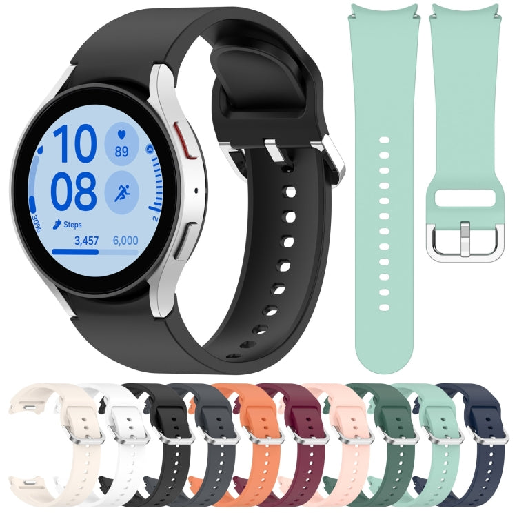 For Samsung Galaxy Watch 5  40mm Solid Color Silver Buckle Quick Release Silicone Watch Band(Green) - free shipping - PMC TechLife - Order now!