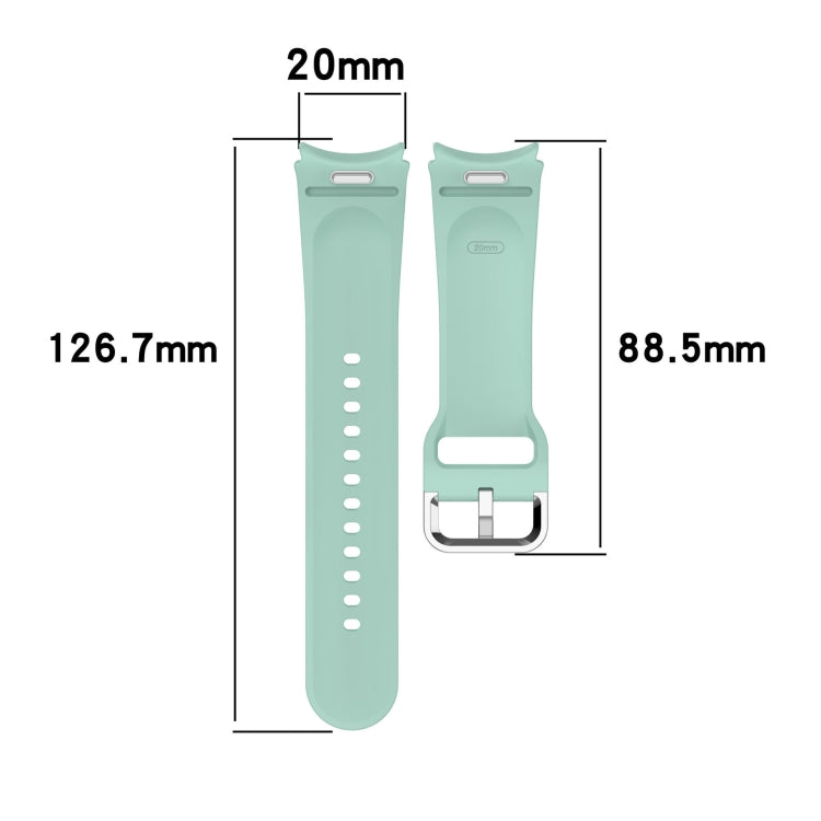 For Samsung Galaxy Watch 6 40mm Solid Color Silver Buckle Quick Release Silicone Watch Band(Orange) - free shipping - PMC TechLife - Order now!