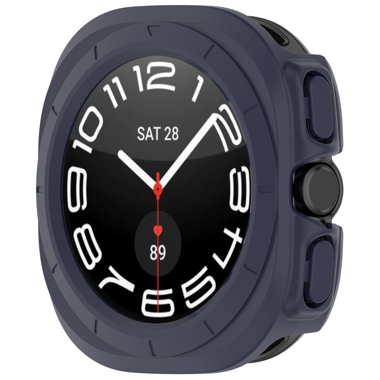 For Samsung Galaxy Watch Ultra 47mm Half Coverage Hollowed PC Watch Protective Case(Dark Blue) - Watch Cases by PMC Jewellery | Online Shopping South Africa | PMC Jewellery | Buy Now Pay Later Mobicred