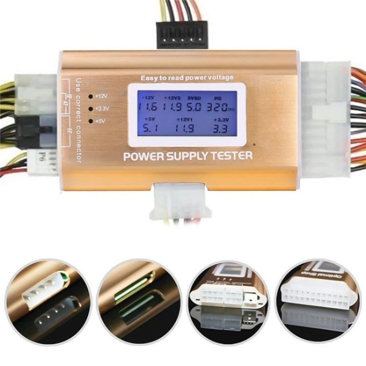 YNS-05 Desktop Computer Power Testing Tool Aluminum Alloy LCD Display ATX Power Tester - Others by PMC Jewellery | Online Shopping South Africa | PMC Jewellery | Buy Now Pay Later Mobicred