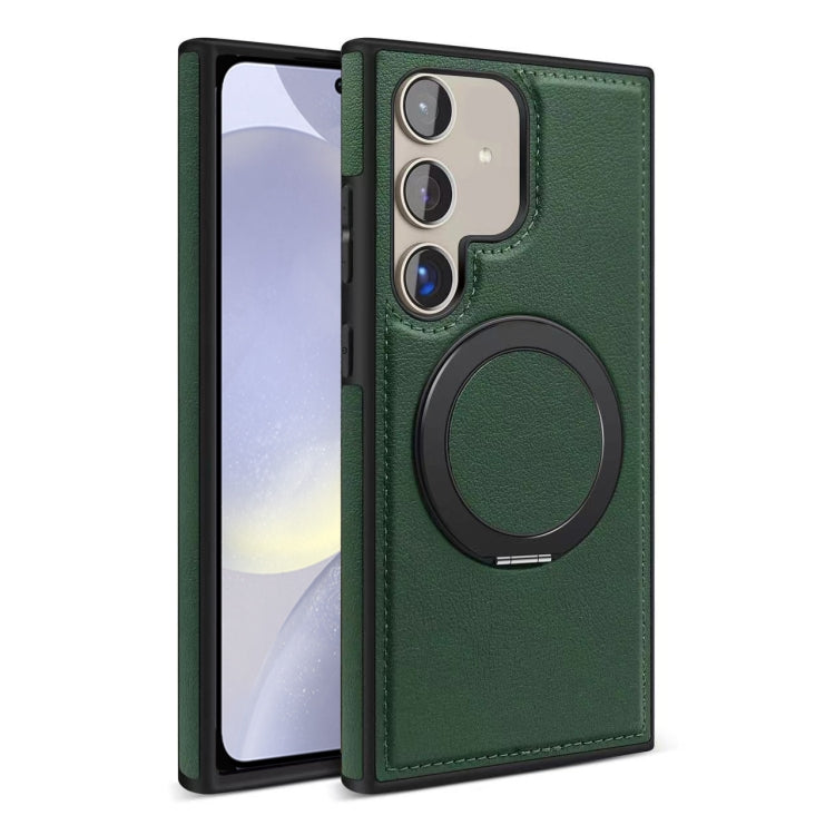 For Samsung Galaxy S24 5G Yashi 360 Degree Rotating MagSafe Bracket Phone Case(Dark Green) - Galaxy S24 5G Cases by PMC Jewellery | Online Shopping South Africa | PMC Jewellery | Buy Now Pay Later Mobicred