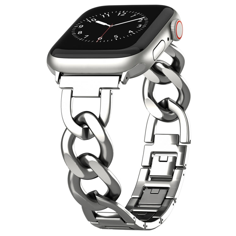 For Apple Watch SE 2023 44mm Quick-Release Metal Chain Watch Band(Silver) - free shipping - PMC TechLife - Order now!
