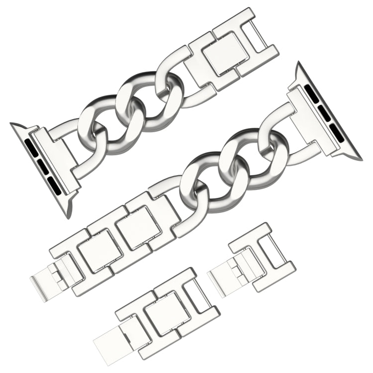 For Apple Watch Series 9 45mm Quick-Release Metal Chain Watch Band(Silver) - free shipping - PMC TechLife - Order now!