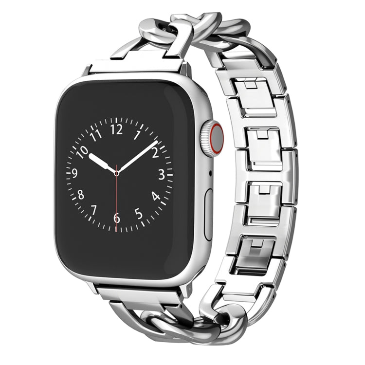 For Apple Watch SE 2022 44mm Quick-Release Metal Chain Watch Band(Silver) - free shipping - PMC TechLife - Order now!