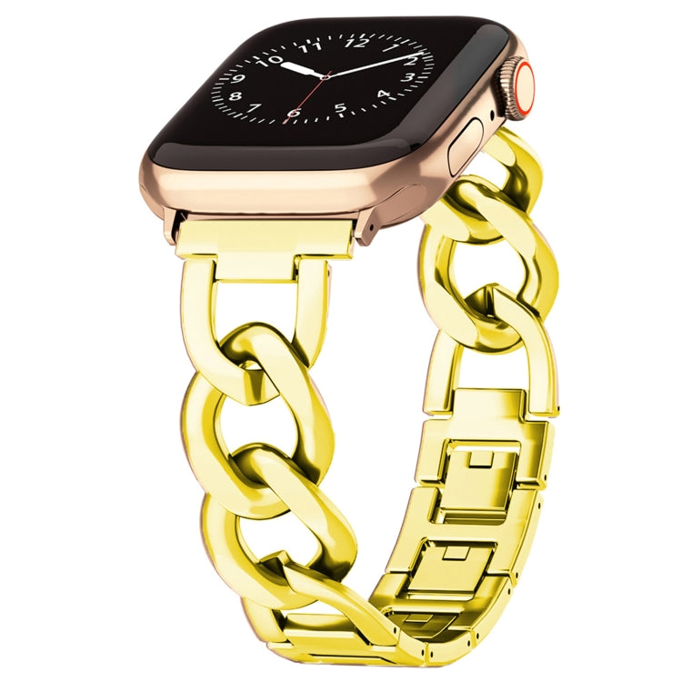 For Apple Watch Series 6 40mm Quick-Release Metal Chain Watch Band(Gold) - free shipping - PMC TechLife - Order now!