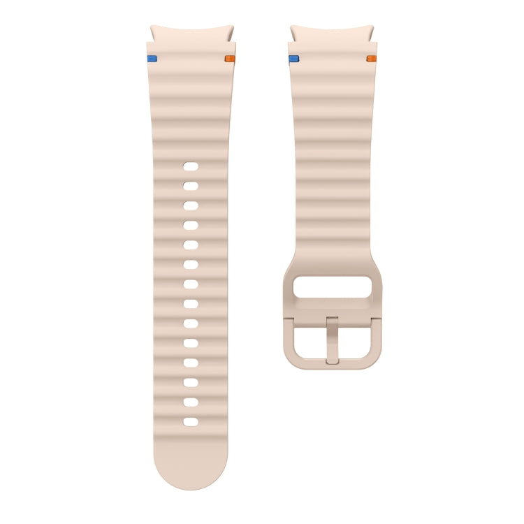For Samsung Galaxy Watch 6 40 / 44mm Wave Pattern Stitched Silicone Watch Band(Pink) - free shipping - PMC TechLife - Order now!