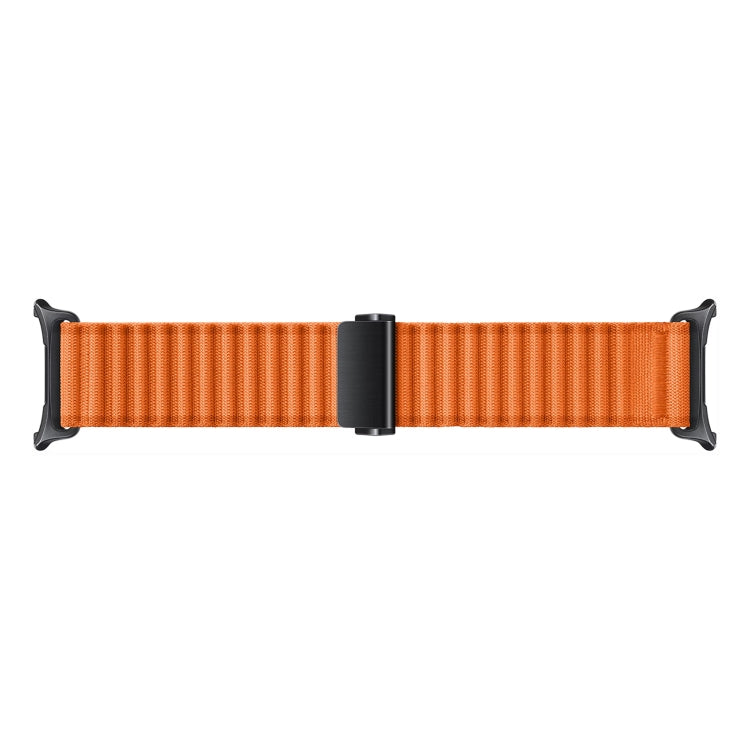 For Samsung Galaxy Watch Ultra 47mm Ocean Style Magnetic Buckle Braided Watch Band(Orange) - Watch Bands by PMC Jewellery | Online Shopping South Africa | PMC Jewellery | Buy Now Pay Later Mobicred