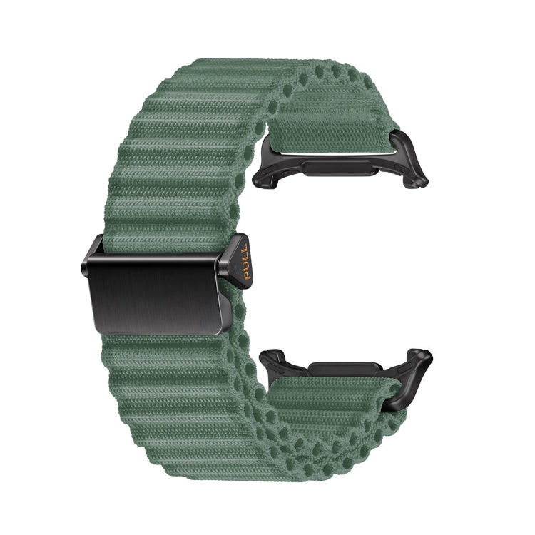 For Apple Watch Ultra 2 49mm Off Road Magnetic Buckle Braided Nylon Watch Band(Army Green) - Watch Bands by PMC Jewellery | Online Shopping South Africa | PMC Jewellery | Buy Now Pay Later Mobicred