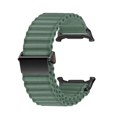 For Apple Watch Ultra 49mm Off Road Magnetic Buckle Braided Nylon Watch Band(Army Green) - Watch Bands by PMC Jewellery | Online Shopping South Africa | PMC Jewellery | Buy Now Pay Later Mobicred