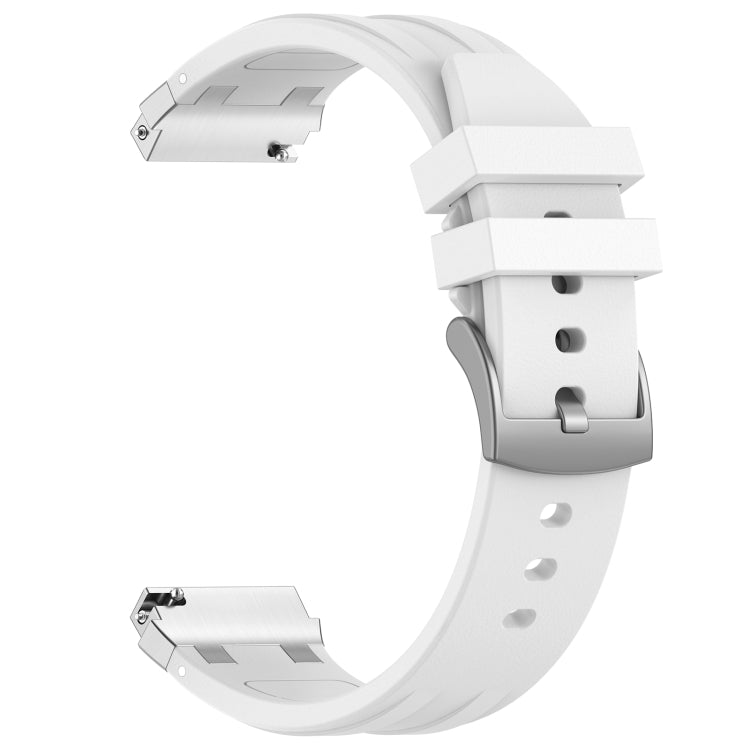 For Samsung Galaxy Watch Active 20mm Quick Release Silver Buckle Royal Silicone Watch Band(White) - free shipping - PMC TechLife - Order now!