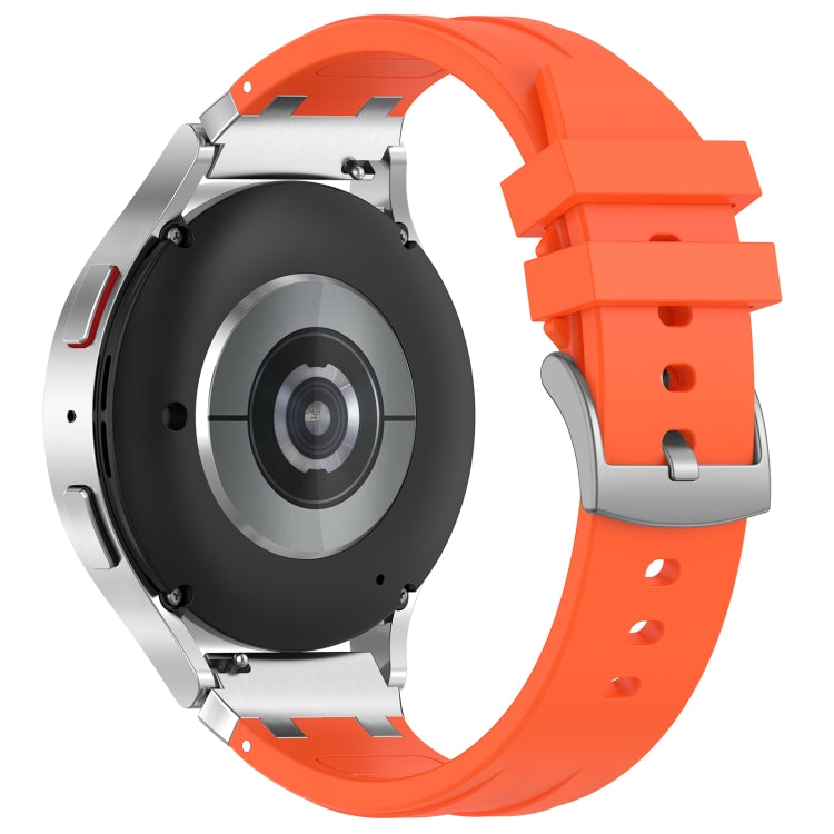 For Amazfit GTR Mini 20mm Quick Release Silver Buckle Royal Silicone Watch Band(Orange) - free shipping - PMC TechLife - Order now!