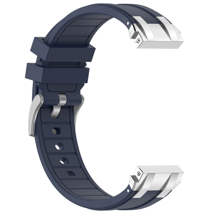 For Amazfit GTR Mini 20mm Quick Release Silver Buckle Royal Silicone Watch Band(Navy Blue) - free shipping - PMC TechLife - Order now!