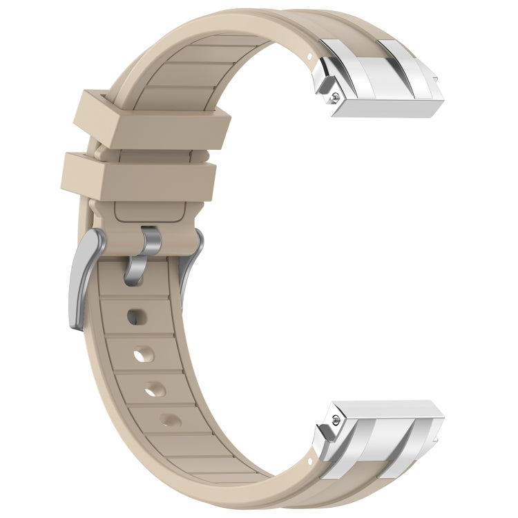 For Amazfit GTS4 Mini 20mm Quick Release Silver Buckle Royal Silicone Watch Band(Starlight) - free shipping - PMC TechLife - Order now!