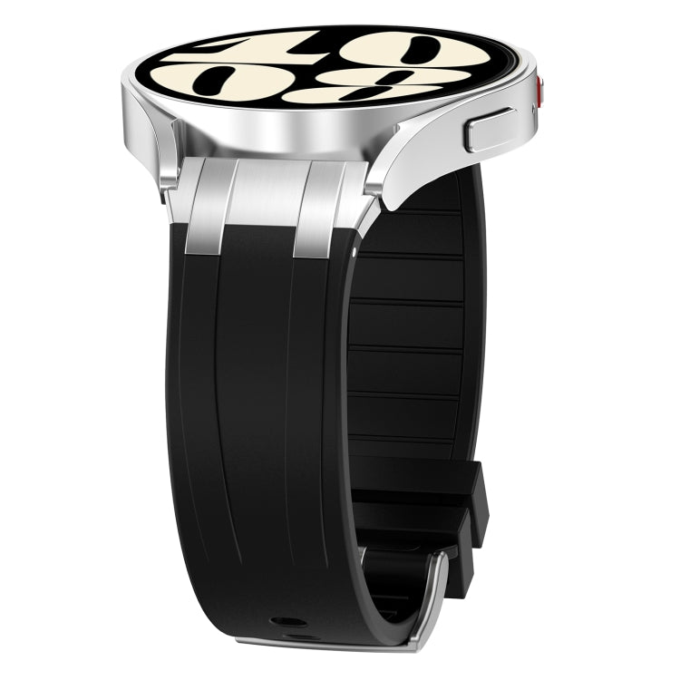For Amazfit Bip3 20mm Quick Release Silver Buckle Royal Silicone Watch Band(Black) - free shipping - PMC TechLife - Order now!