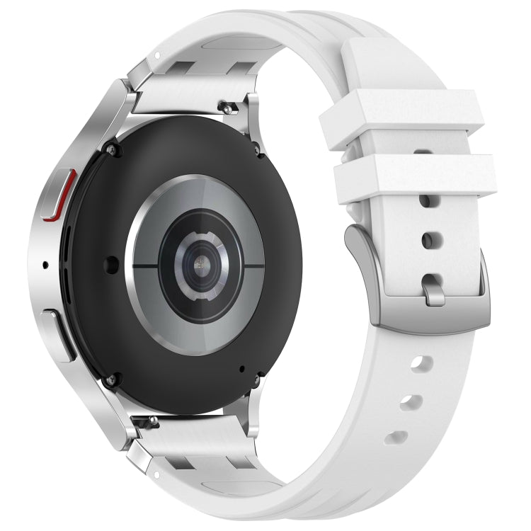 For Amazfit GTS 2 20mm Quick Release Silver Buckle Royal Silicone Watch Band(White) - free shipping - PMC TechLife - Order now!