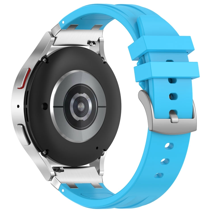 For Amazfit Bip S 20mm Quick Release Silver Buckle Royal Silicone Watch Band(Sky Blue) - free shipping - PMC TechLife - Order now!