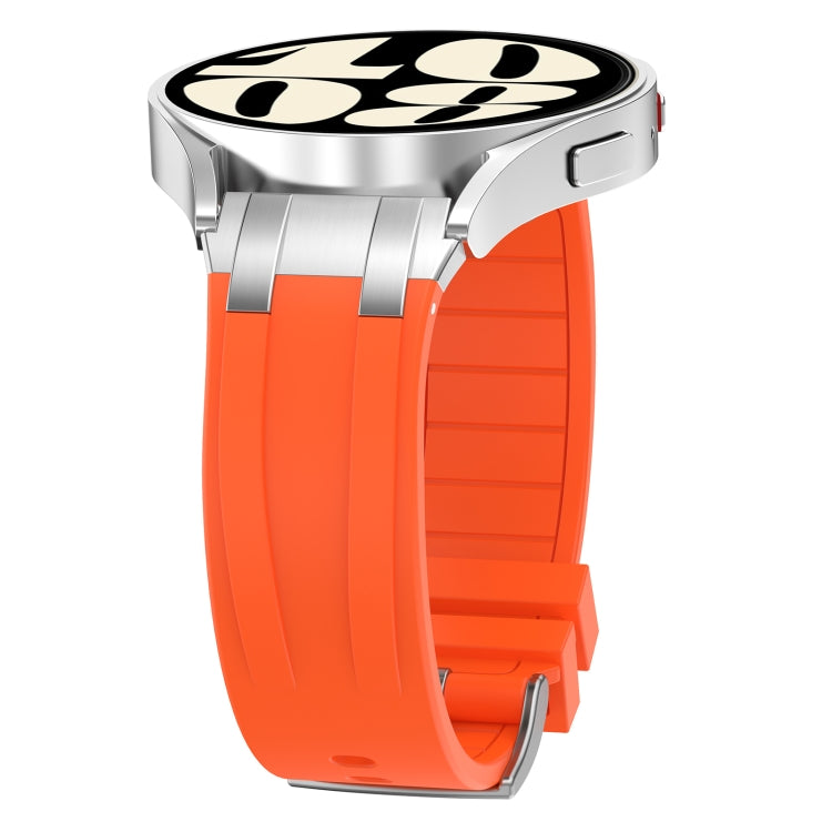 For Amazfit Bip Lite 20mm Quick Release Silver Buckle Royal Silicone Watch Band(Orange) - free shipping - PMC TechLife - Order now!