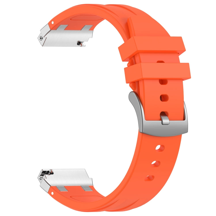 For Amazfit Bip Lite 20mm Quick Release Silver Buckle Royal Silicone Watch Band(Orange) - free shipping - PMC TechLife - Order now!