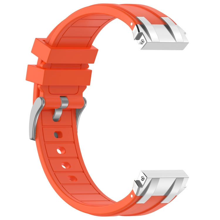 For Amazfit Bip Lite 20mm Quick Release Silver Buckle Royal Silicone Watch Band(Orange) - free shipping - PMC TechLife - Order now!