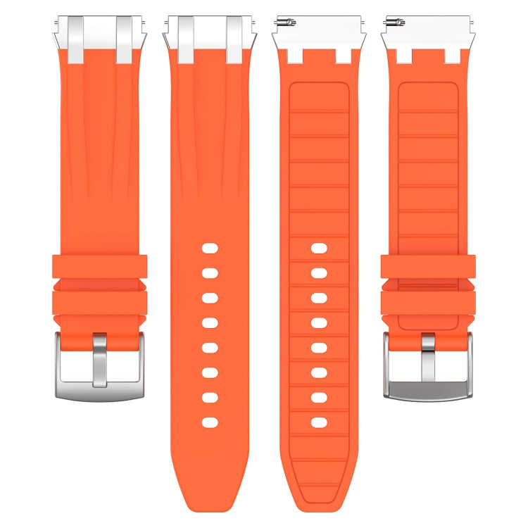 For Honor Magic Watch 2 42mm 20mm Quick Release Silver Buckle Royal Silicone Watch Band(Orange) - free shipping - PMC TechLife - Order now!