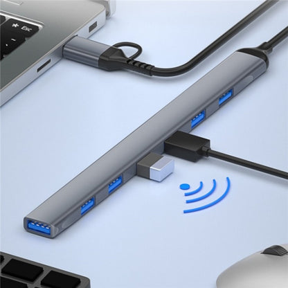 ADS-303D USB + Type-C to USB 3.0 + 6x USB 2.0 Splitter 7-in-1 Multifunctional Hub - USB 3.0 HUB by PMC Jewellery | Online Shopping South Africa | PMC Jewellery | Buy Now Pay Later Mobicred