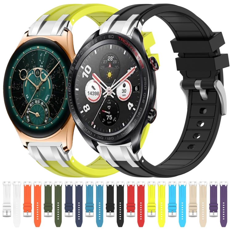 For Honor Watch Dream 22mm Quick Release Silver Buckle Royal Silicone Watch Band(Red) - free shipping - PMC TechLife - Order now!