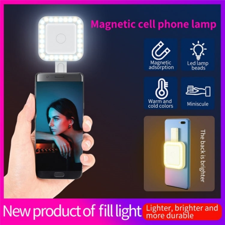 V18 Portable Skin Beauty Live Streaming LED Fill Light Magnetic Phone Selfie Lamp(White) - Selfie Light by PMC Jewellery | Online Shopping South Africa | PMC Jewellery | Buy Now Pay Later Mobicred