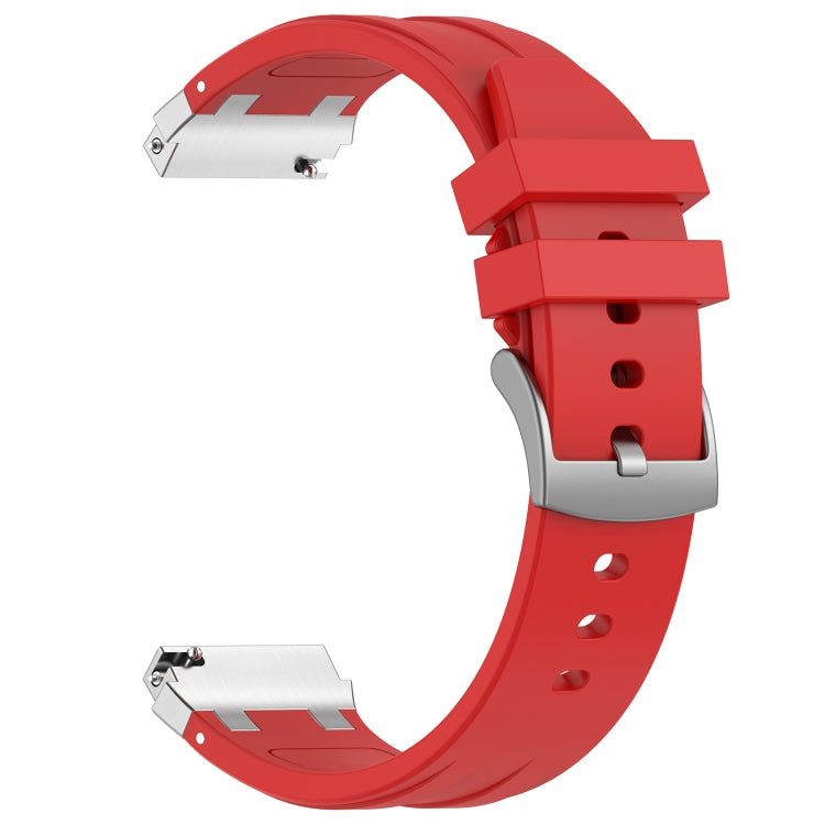 For Garmin Forerunner 265 22mm Quick Release Silver Buckle Royal Silicone Watch Band(Red) - free shipping - PMC TechLife - Order now!