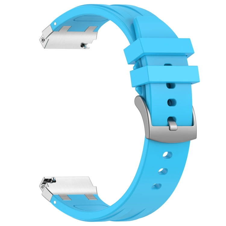 For Garmin Forerunner 265 22mm Quick Release Silver Buckle Royal Silicone Watch Band(Sky Blue) - free shipping - PMC TechLife - Order now!