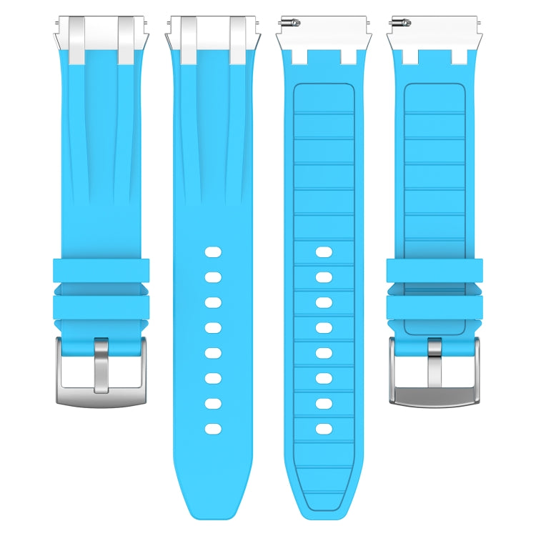 For Garmin Forerunner 265 22mm Quick Release Silver Buckle Royal Silicone Watch Band(Sky Blue) - free shipping - PMC TechLife - Order now!